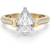Seine Gruszkowy 2.50 ct Pierścionek Zaręczynowy Diament Laboratoryjny 585 Żółte Złoto