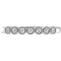 Obrączka Ślubna Bezel Crown Diament Laboratoryjny 417 (10K) Białe Złoto