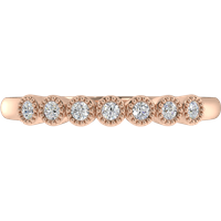 Obrączka Ślubna Bezel Crown Diament Laboratoryjny 417 (10K) Różowe Złoto