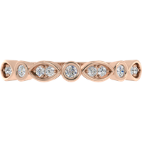 Obrączka Ślubna Rock 1.50 MM Diament Laboratoryjny 417 (10K) Różowe Złoto