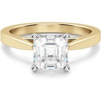 Cathedral Asscher 1.75 ct Pierścionek Zaręczynowy Diament Laboratoryjny 585 Żółte Złoto
