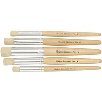 Major Brushes Short Handle Stencil Brush - Set of 5