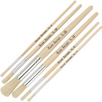 Major Brushes Hog Short Round Pack 60 /10 x sizes 4, 6, 8, 10, 14, 18