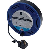 Masterplug MCT1010/4BL 4 Socket Cassette Extension Reel 10m 10A