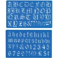 Major Brushes 30mm Old English Lettering Stencil Set
