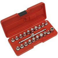 AK6586 Oil Drain Plug Key Set 3/8''Sq Drive 21pc - Sealey