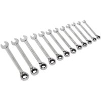 Sealey S0840 Reversible Ratchet Combination Spanner Set 12Pc Metric, Multi