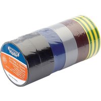 Draper Expert 6 x 10M x 19mm Mixed Colours Insulation Tape to BSEN60454/Type2 (90086)