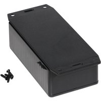 Hammond Flanged 1591 Series Black Black Lid ABS General Purpose Enclosure, IP54, 28 mm x 112 mm x 61 mm