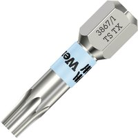 Wera Screwdriver Bit, 6.35 mm Tip, T20 Tip, Hex Drive, 25mm Overall 1-Piece