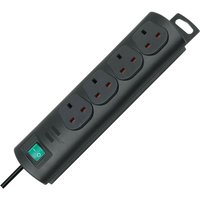 Brennenstuhl Primera-line Extension Lead 10-way - 2 Metre Cable - Black, Black