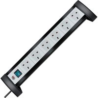 Brennenstuhl Premium-office-line, 6-way Extension Lead - Ideal For Desktops, Black
