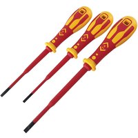 CK Insulated Screwdriver, 100 mm Blade VDE/1000V Approved, 195mm Overall