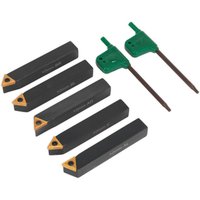 Sm3025cs6 Indexable Lathe Turning Tool Set 10mm 7pc - Sealey