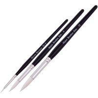 Major Brushes White Nylon Sable Brush, Pack 10, Size 0
