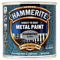 Hammerite 5158236 Direct to Rust Hammered Finish Metal Paint Silve...