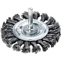 Lessmann ® - Lessmann Knotted Wheel Brush with Shank 75 x 16mm, 0.50 Steel Wire LES417199