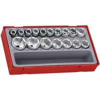 Teng Tools - Teng TT1217-6 TT1217-6 Metric 6-Pt Socket Set, 17 Piece - 1/2in Drive TENTT12176