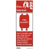 Worksafe SS53P1 Safe Conditions Safety Sign - Fire Blanket - Rigid...