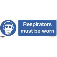 Sealey - Mandatory Safety Sign - Respirators Must Be Worn - Self-adhesive Vinyl
