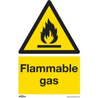 Worksafe SS59P1 Warning Safety Sign - Flammable Gas - Rigid Plastic