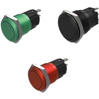 EAO Series 82 Series Illuminated Push Button Switch, Momentary, 22 mm Cutout, SPST, Red LED, IP65, IP67