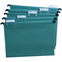 Cathedral Products A4 Green Manilla Suspension Files with Clip on