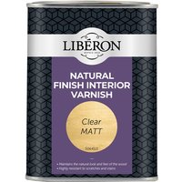 Liberon 126900 Natural Finish Interior Varnish Clear Satin 1 litre