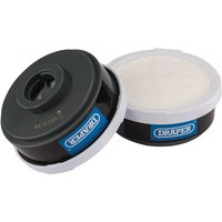Draper 2-Pack A1P2 Combination Vapour and Dust Filters for Respirator Model 03030