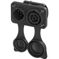 Neutrik, 16A, 250V Europe Mains Plug & Socket Black, Cable Polyamide, Plug-In