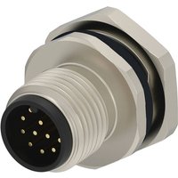 TE Connectivity Circular Connector, 12 Contacts, Front, M12 Connector, Plug, Male, IP67, M12 Series