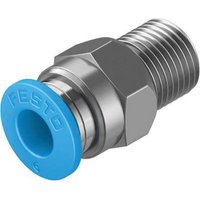 Festo QSK Series, 186298 Pneumatic Fitting 8mm Push Pull, Male, G 1/4, G
