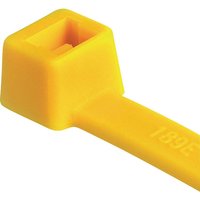 HellermannTyton Cable Tie, Non-Releasable, 365 mm x 7.6mm, Yellow Polyamide 66