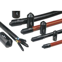 HellermannTyton End Cap Helashrink 1600 Black, Cross Linked Polyolefin Adhesive Backing, 40 mm