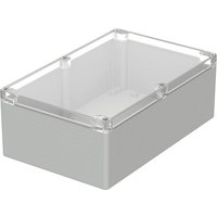 Bopla Euromas Series Light Grey Light Grey Lid Polycarbonate Enclosure, IP66, IK07, 90 mm x 240 mm x 160 mm
