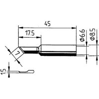 Ersa 1.4 x 5 mm Chisel 50 mm Soldering Iron Tip for use with Power Tool