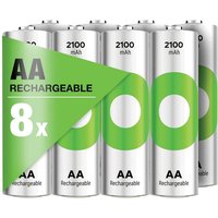 GP RCK210AA058C8 ReCyko AA Battery Rechargeable NiMH 2100mAh 8 pieces