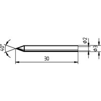 Ersa 0832EDLF Soldering Tip 3.2mm Chisel-Shaped Iron Chrome Coating