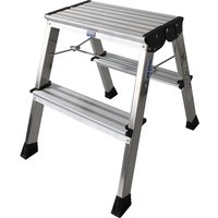 Krause 130037 Step Stool Aluminium Foldable 2.45m Silver 1.7kg Krause 130037 Step Stool Aluminium Foldable 2.45m Silver 1.7kg