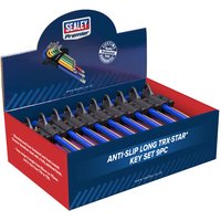 Sealey - AK7193DB Anti-Slip Long TRX-Star Key Set 9pc - Display Box of 10