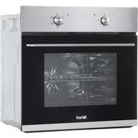 Baridi 60Cm Built-in Five Function Fan Oven 55L Capacity Stainless Steel - DH125, Silver