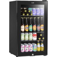 Baridi 85L Under Counter Beer, Drinks & Wine Fridge, Lock, 110Xcans 474X840Mm, Black