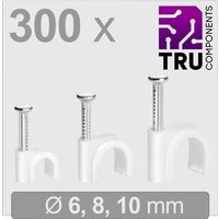 TRU COMPONENTS TC-13448464 Cable clips 2-12mm White Pack of 500