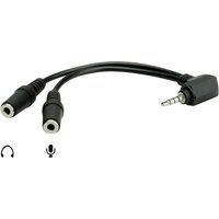 Roline 11.09.4441 Audio/phono Adapter Jack 3.5 mm Plug to 2x Socke...