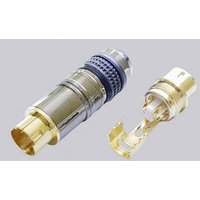 BKL 0212017 Mini DIN Plug 4-Pin Chrome Full Metal Gold Contacts