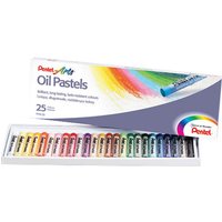Pentel Arts Oil Pastels Assorted Colours Set Pack 25 - PHN4-25 58442PE