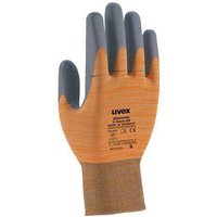 uvex Phynomic x-foam HV Orange Polyamide, Elastane Work Gloves, Size 7, Aqua Polymer Foam Coating