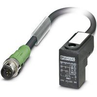 Phoenix Contact 1435580 Sensor/Actuator Cable 0.3m M12 Black-Gray ...