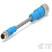 TE Connectivity Male 4 way Straight to Female 4 way Straight Sensor Actuator Cable, 1 m