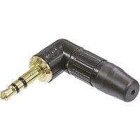 Neutrik NTP3RC-B 3.5mm Audio Right Angle Plug (Black/gold)